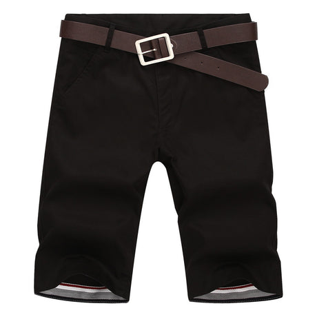 Men's Casual Solid Color Cotton-Linen Shorts