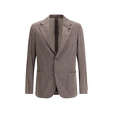Lardini Brown Fleece Wool Blazer