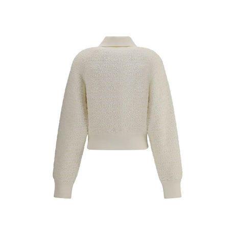 Balmain White Viscose Bomber