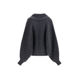 Balmain Gray Wool Sweatshirt