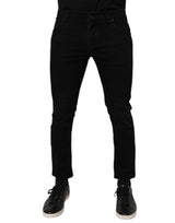 Dolce & Gabbana Black Cotton Stretch Skinny Men Denim Jeans
