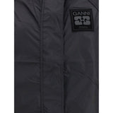 Ganni Black Nylon Shell Jacket