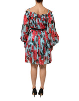 Dolce & Gabbana Multicolor Romantic Floral Silk Chiffon Dress