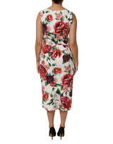 Dolce & Gabbana Multicolor Floral Print Viscose Sheath Dress