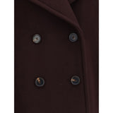 Chloé Bordeaux Fleece Wool Coat