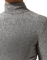 Dolce & Gabbana Gray Nylon Bodycon Sheath Long Sleeves Dress