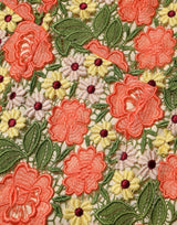 Dolce & Gabbana Multicolor Floral Embroidery Aline Mini Dress
