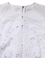Dolce & Gabbana White Cut Out A-line Sheath Mini Dress