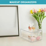 Stackable Acrylic Makeup Organizer with Storage Drawers