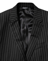 Dolce & Gabbana Dark Gray Stripes MARTINI 1 Button Suit Blazer