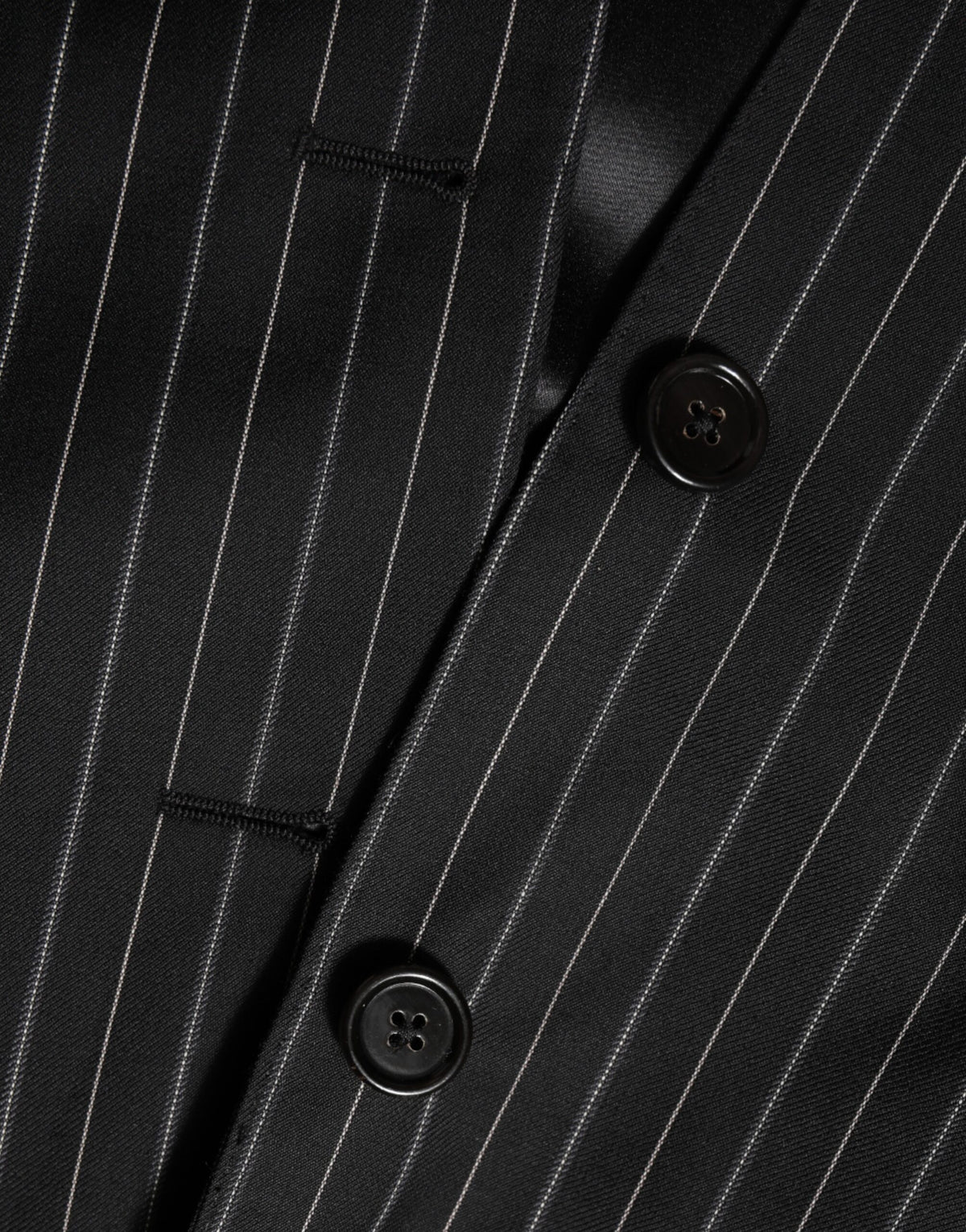Dolce & Gabbana Dark Gray Stripes MARTINI 1 Button Suit Blazer