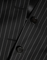 Dolce & Gabbana Dark Gray Stripes MARTINI 1 Button Suit Blazer