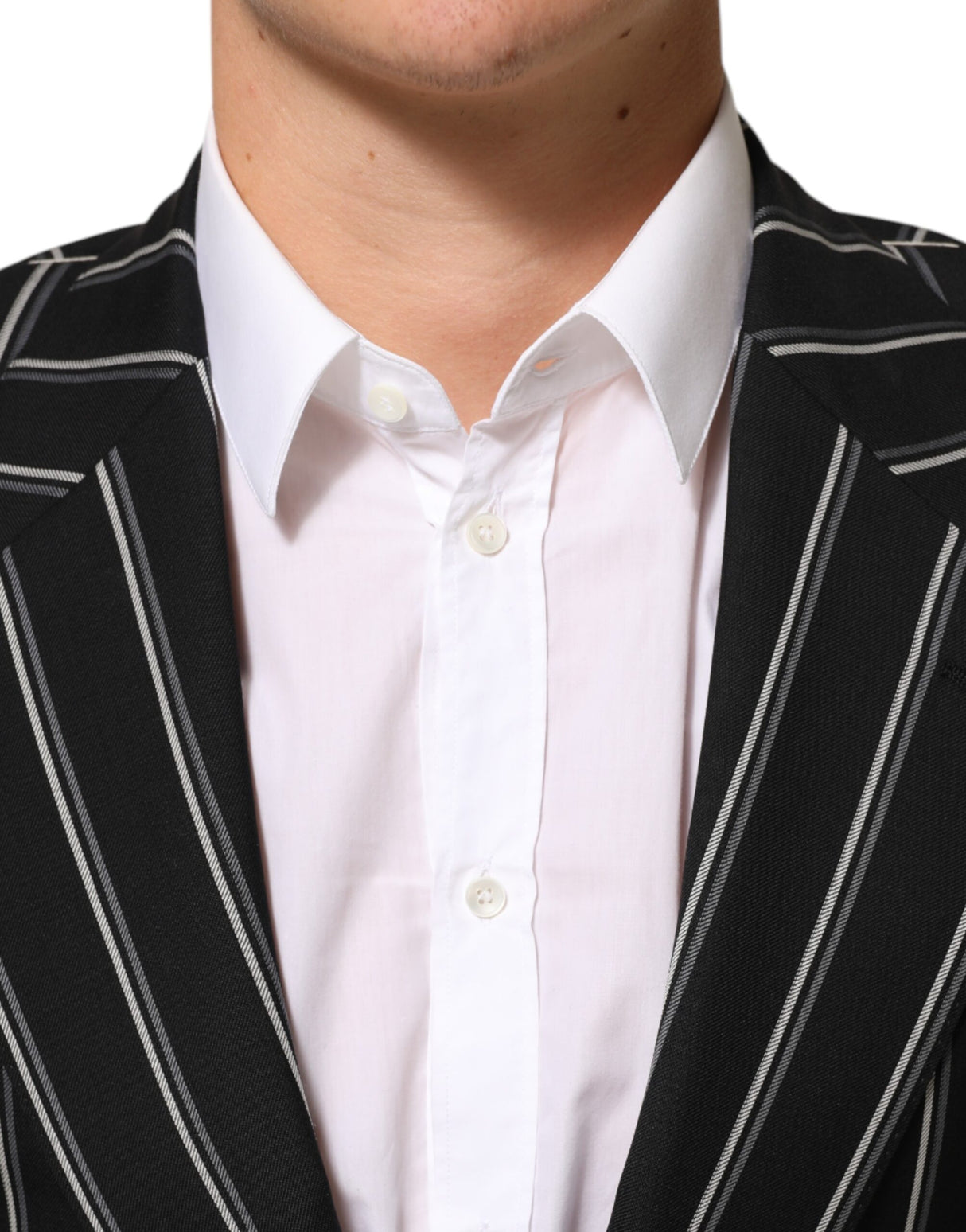 Dolce & Gabbana Black Stripes SICILIA 1 Button Suit Blazer