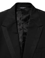 Dolce & Gabbana Black Wool 2 Buttons Suit Men Jacket Blazer