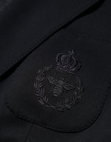 Dolce & Gabbana Dark Blue Viscose 2 Buttons Suit Jacket Blazer