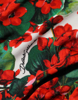 Dolce & Gabbana Multicolor Floral Short Portofino Dress