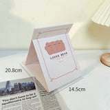 Cute Folding Makeup Mirror - Heart Desktop Design