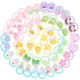 Likeggoad 50 pcs Cute Girls Elastic Hair TiesToddler Hair Ties Bow/Love/Flower/Candy/Cartoon Rubber Bands Small Ponytail Hair TiesBaby Hair Ties for Infants Baby Girls(Random 5 Sets)