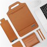 Leather Sleeve with Stand for Laptop and Phone (One Piece)