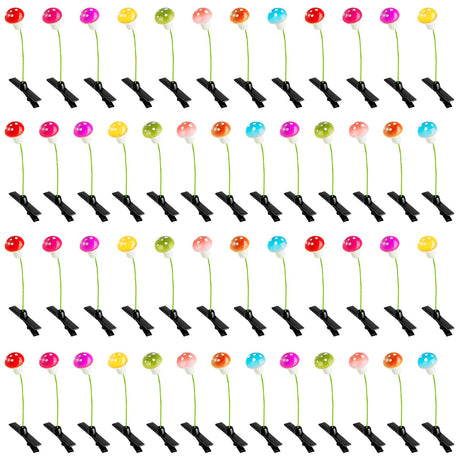KFPPLXQ 50 Pcs Mushroom Hair Clips Sprout Clips Plant Hairpins Hair Accessories for Women Girls Kids Party School