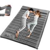 AKUDY Self-Inflating Double Sleeping Pad - Camping Mattress for 2 Person 4.7 Inch Extra-Thick Inflatable Camping Pad with Built-in Foot Pump Ultralight Sleeping Mat for Backpacking Grey