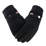 Suede Winter Men's Gloves for Cycling
