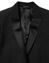 Dolce & Gabbana Black Wool MARTINI 2 Button Men Suit Blazer