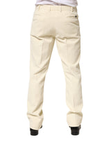Burberry Beige Corduroy Cotton Straight Men Trouser Pants