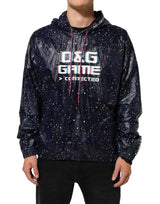 Dolce & Gabbana Blue D&G Game Hooded Men Sweatshirt Sweater