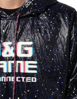 Dolce & Gabbana Blue D&G Game Hooded Men Sweatshirt Sweater