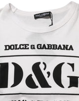 Dolce & Gabbana White Logo Camouflage Crew Neck Men T-shirt