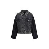 PINKO Gray Cotton Denim Jacket