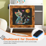 Graffiti Litter Box With 2 Storage Shelves And 1 Gate Fence