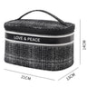 Plaid Letter Graphic Makeup Bag - Portable Organizer