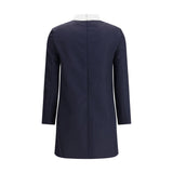 Thom Browne Blue Fleece Wool Casual Dress