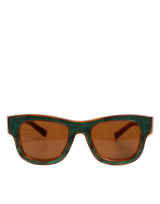 Dolce & Gabbana DG4391 Green Brown Acetate Square Frame Unisex Sunglasses