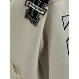 Off-White Cream Cotton Cardigan