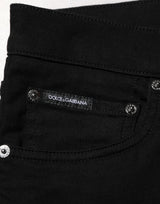 Dolce & Gabbana Black Cotton Stretch Slim Fit Men Denim Jeans