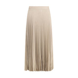 True Royal Beige Wool Long Skirt