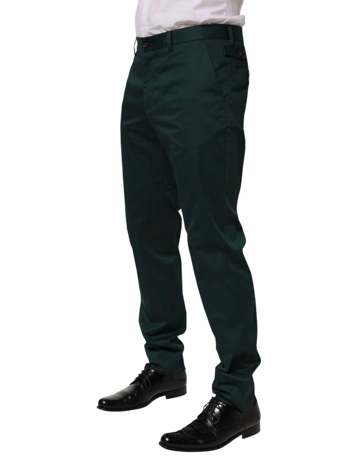 Dolce & Gabbana Green Cotton Formal Dress Men Trouser Pants