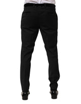 Dolce & Gabbana Black Wool Formal Dress Men Trouser Pants