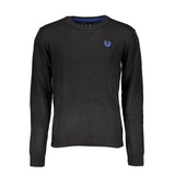 Gianmarco Venturi Black Cotton Men Sweater