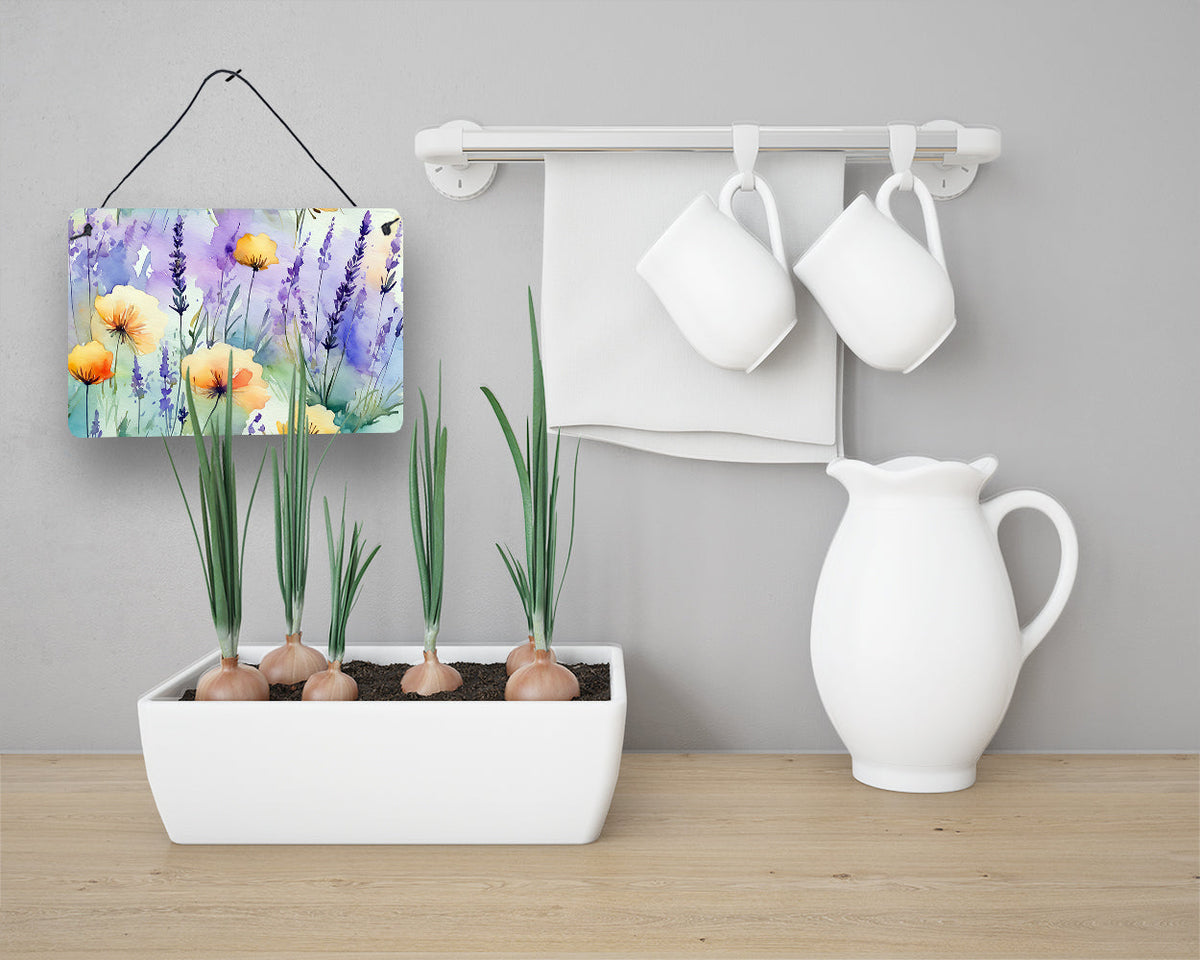 Lavender in Watercolor Wall or Door Hanging Prints