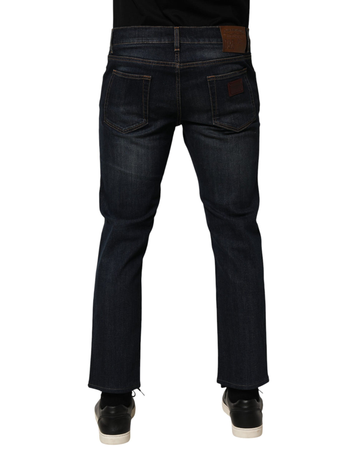Dolce & Gabbana Dark Blue Cotton Skinny Men Denim Jeans