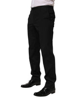 Dolce & Gabbana Black Striped Dress Formal Men Trouser Pants