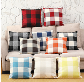 Classic Plaid Pillow Case for Home Decor - 17.72in