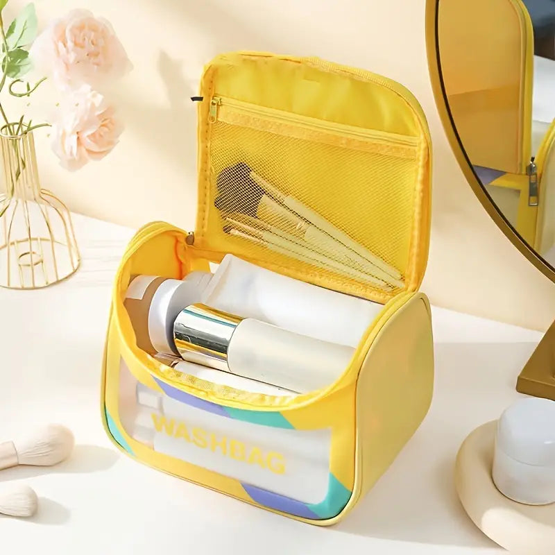 Portable Water-Resistant Clear Makeup Organizer Bag