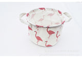 Cosmetic and Snack Storage Bins with Flamingo Design