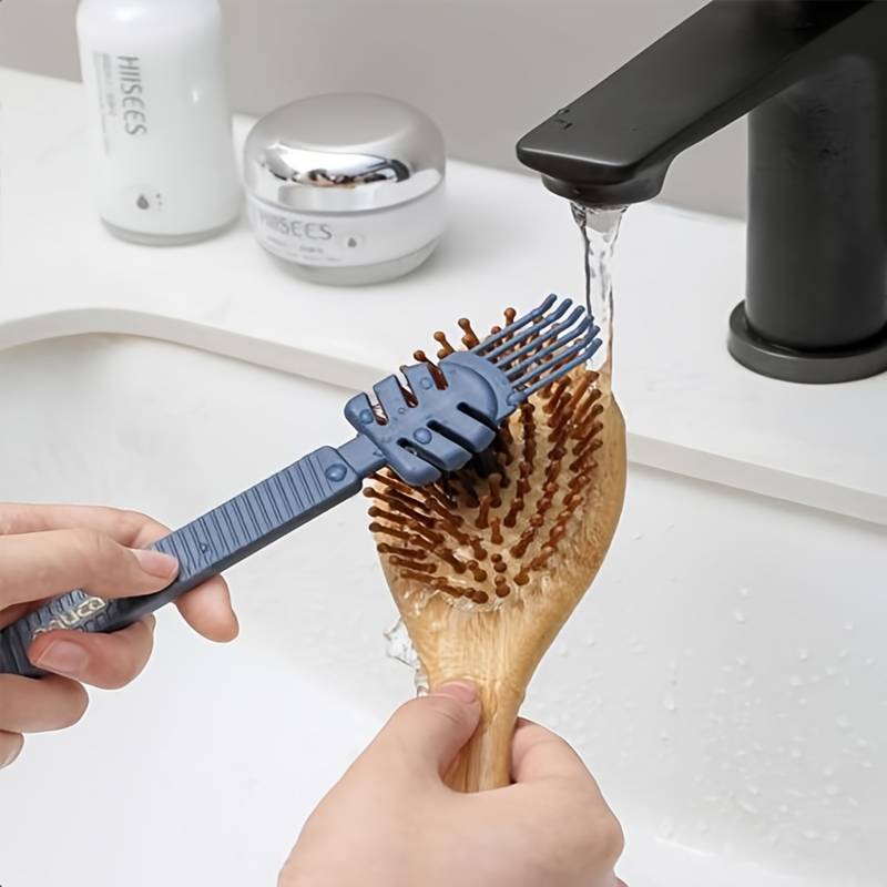 Curly Hair Massage Cleaning Brush with Hollow Design