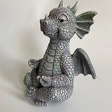 Resin Dragon Meditation Ornament for Home Decor